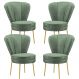 Conjunto 4 Cadeiras Moderna para Penteadeira Camarim Tecido Veludo Resistente MOBLAN decor