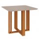 Mesa de Jantar Quadrada Flora Off White e Nature 94 cm