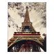 Tapete Torre Eiffel Retangular Veludo 98x150 cm Creme