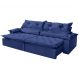 Sofá Paris 2,30m Velusoft Azul - Emobiliar