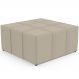Puff Decorativo Para Sala de Estar Quadrado Milano 90x90cm W01 Linho Bege - Lyam Decor