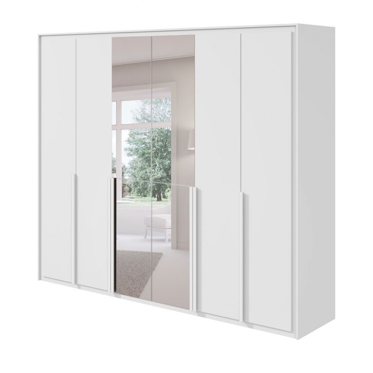 Guarda-roupa Casal Com Espelho Imperatore 6 Portas 8 Gavetas Branco