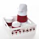 Kit Higiene Com Porcelanas E Capa Pedra Vermelha Quarto Bebê