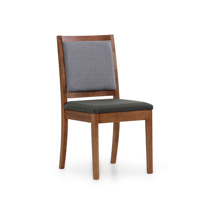 Cadeira Burke Poliéster Chumbo Esverdeado e Cinza