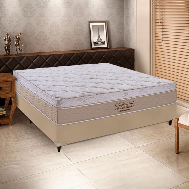 Colchão Casal Molas Nanolastic Elegant (27x138x188) Bege