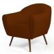 Poltrona Decorativa Pés Palito Nina B-355 Linho Terracota - Domi
