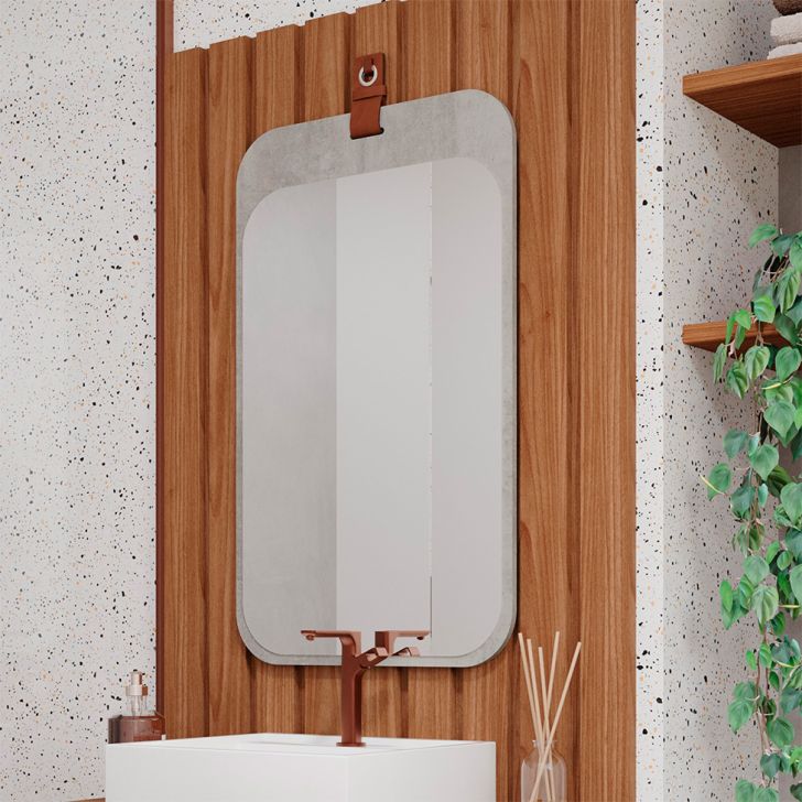 Espelho Decorativo Monet 48x80,5cm Cimento