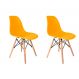 Conjunto com 2 Cadeiras Charles Eames Amarelo