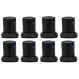 Kit 08 und Acabamento De Registro Preto Encaixe Padrão Deca Docol 1.2 e 3.4