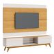 Rack com Painel Classic 2G 2.2 com LED Nature com Off White - Imcal Móveis