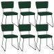 Kit 06 Cadeiras Decorativas Para Sala De Jantar Allana L02 Suede Verde Musgo - Lyam Decor