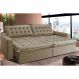 Sofá Retrátil Reclinável e Cama 2,75m Cama inBox Flex Suede Velusoft Bege