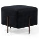 Puff Decorativo 45cm Base Aço Status B-300 Veludo Preto - Domi