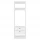 Módulo Guarda Roupa Closet 58cm Com 2 Gavetas Titan Branco Velluto - Móveis Leão