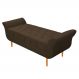 Recamier Estofado Ari 90 cm Solteiro Suede Marrom - Amarena Móveis
