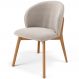 Cadeira de Jantar e Estar Living Estofada Mia L02 Bouclê Bege - Lyam Decor