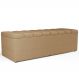 Calçadeira Recamier Baú Para Cama Queen Dália 160x50 Cm W01 Linho Bege Escuro - Lyam Decor
