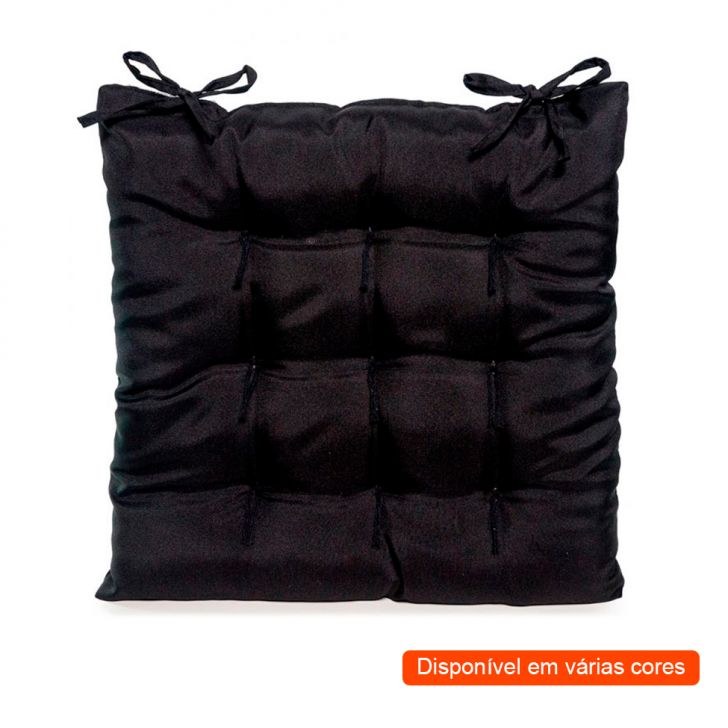 Almofada Decorativa Quadrada Candy 45x44 Suede Preta