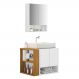 Gabinete Troia Cuba Dalla Branca Torneira Inox Valvula Click Branco/Naturale