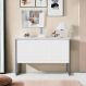 Buffet Aparador Industrial para Sala Dakar Branco Preto