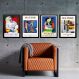 Kit 4 Quadros Vintage Posters Matisse e Picasso 24x18cm