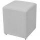 Puff Quadrado Decorativo L02 Sala de Estar Linho Cinza - Lyam Decor