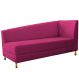 Recamier Valéria 140cm Lado Esquerdo Suede Pink - Amarena Móveis