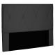 Cabeceira Casal 1,40m Aquilla Suede Preto - Pallazio