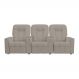 Poltrona Reclinável 3 lugares para Sala de Cinema Romeo F05 Veludo Capuccino - Lyam Decor