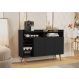 Buffet Aparador 3 Portas Nichos Retro Elba Black