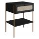 Mesa de Cabeceira 1 Gaveta Palhinha 28932 Linha Oslo Nero Artesano