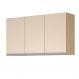 ARMARIO AEREO 3 PORTAS MILLA AMENDOA OFF WHITE PUXADOR ALUMINIO