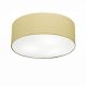Plafon Cilíndrico Md-3014 Cúpula em Tecido 50x15cm Algodão Crú - Bivolt