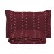 Cobre Leito Solteiro Heitor Bordado Hipercal 400 Fios 2 Peças - Vermelho Marsala
