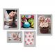 Kit Com 5 Quadros Decorativos - Cupcake Doceria Lanchonete Cozinha - 118kq01b