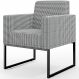 Poltrona Para Sala De Estar Base Fixa De Metal Helô L02 Pied Poule - Lyam Decor