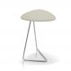 Mesa de Apoio para Sofá Folha Off White Metal Cromado 65 cm