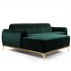 Sofá 3 Lugares Bipartido com Chaise Lado Direito Base de Madeira Euro 245 cm Veludo Verde G15 - Gran Belo