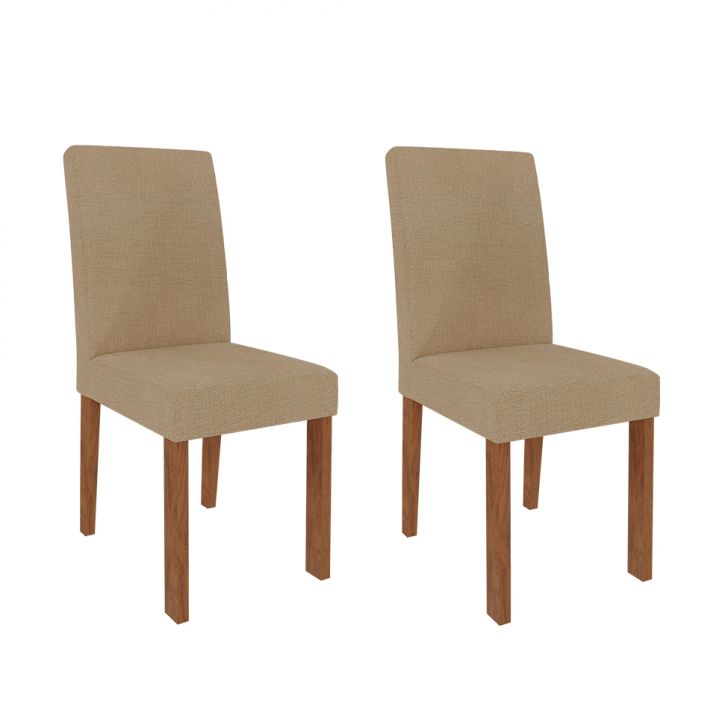 Conjunto Com 2 Cadeiras Maia Gengibre E Savana