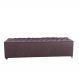 Calçadeira Recamier Baú Solteiro 90cm Sofia Napa Marrom - DS Estofados