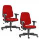 Kit 02 Cadeiras Giratórias Job L02 Diretor Executiva Suede Vermelho - Lyam Decor