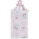 Manta com Naninha Flannel Estampada para Bebê 75x100 Rosa Urso
