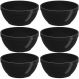 Kit 6 Tigelas Bowls Cumbucas 300ml Para Servir Preto Uno Coza 11,5x5cm Redondo Potinhos
