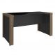 Mesa para Escritório Noblesse 1430 Tampo de Vidro Nogueira com Preto