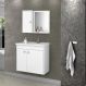 Conjunto Gabinete e Espelheira Colmar Branco
