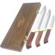 Kit Churrasco e Cozinha Arkhip Trichu 10'' 8'' 5'' Cabo Madeira Caixa