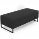 Puff Decorativo Sala de Estar Bali W01 Base Ferro 120x50 cm Bouclê Preto - Lyam Decor