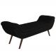 Puff Recamier Calçadeira 195cm Pés Palito Madeira Venêto P02 Sintético Preto - Mpozenato