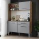 Kit Cozinha Compacta 120cm Rustic/Cinza Life Madesa