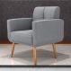 Poltrona Decorativa para Sala Lilian Boucle Cinza